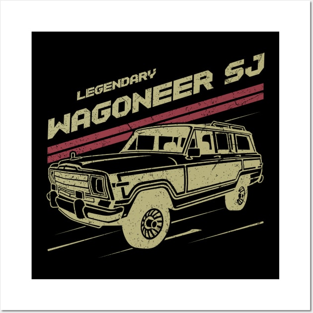 Jeep Wagoneer SJ series Jeep car trailcat Wall Art by alex77alves